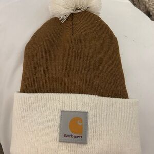 Carhartt Beanie in Brown and Cream